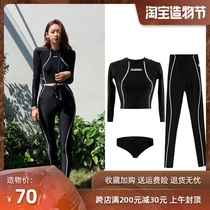 Wetsuit Womens summer long sleeve trousers Sunscreen bathing suit Split snorkeling jellyfish suit Surf suit Full body conservative swimsuit