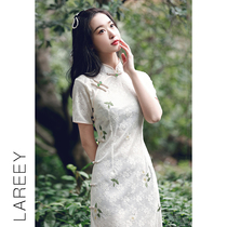  LAREEY2021 new summer small French modified cheongsam daily young Chinese style dress