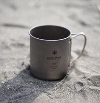 Spot Japan Snow Peak outdoor camping folding titanium cup coffee mug mug water cup single double layer