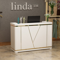 European-style cashier counter Simple modern clothing store Small womens bar barber beauty salon front desk reception