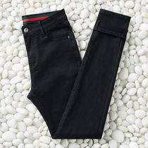 Black jeans women 2021 Autumn New Korean version of high waist elastic slim tight plus velvet leggings ankle-length pants