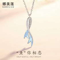 Sterling silver necklace Womens summer light luxury niche clavicle chain 2021 new pendant Valentines Day birthday gift to girlfriend