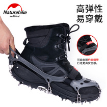 Outdoor crampon non-slip shoe cover snow hiking equipment stainless steel sole nail chain non-slip simple snow claw
