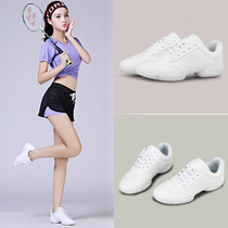 Competitive aerobics shoes competition training female soft bottom children adult dancing womens shoes square cheerleading dance white shoes