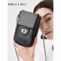  SMALL CHARLIEKELLI WOMENS BAG 2021 NEW FASHION MOBILE PHONE BAG FEMALE summer diamond-set CHAIN FEMALE MESSENGER BAG
