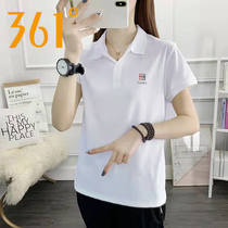 361 Sport POLO Shirt lady 2022 Summer new turned collar blouses Breathable Casual Short Sleeve T-shirt Fashion Women Clothing