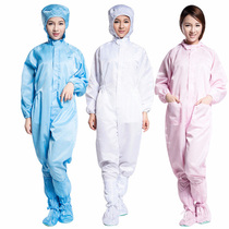 Protective clothing one-piece full-body washable one-piece hooded and dust-free clothing set Industrial isolation anti-static work clothes
