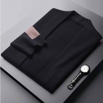 Mens 2021 Autumn and Winter New Cardigan Sweater Mens Slim Korean Trend Contrast Knitwear Youth Jacket
