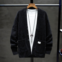 Autumn mens sweater mens cardigan sweater simple cloak Joker coat autumn youth gown clothes