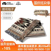Mugao flute blanket carpet outdoor portable easy storage shawl camping warm cover blanket diamond-shaped cotton home thickening