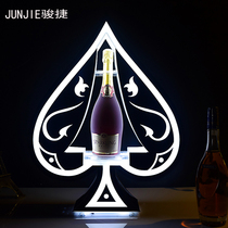 Spade a glowing wine seat Champagne display wine rack KTV bar nightclub colorful LED atmosphere lamp passer