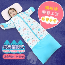 0-10 years old childrens autumn and winter thickened padded cartoon sleeping bag 3 Baby spring and autumn thin cotton envelope anti-kick quilt 5
