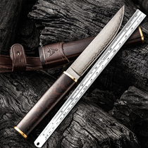  Wolf sword outdoor pocket knife pattern steel knife self-defense military knife Cold weapon field survival saber straight knife cutting edge