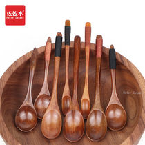 Handmade Korean Japanese style solid wood wooden spoon wooden spoon wooden spoon wooden spoon wooden spoon wooden tableware