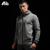 Solid color tactical sweater men hooded spring and autumn thin long sleeve cardigan sports casual jacket military fans outdoor overalls
