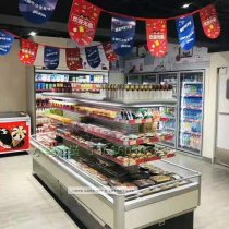 Convenience store Round island cabinet Family island cabinet Fast food cabinet Four-sided display cabinet Ring fruit preservation cabinet Refrigerator cabinet