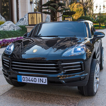 Porsche Cayenne childrens electric car four-wheel car remote control toy car can sit on the child swinging baby stroller