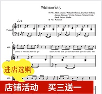 Memories Maroon 5 C key playing piano sheet music sheet music HD