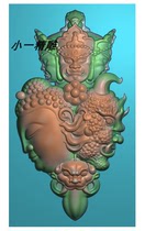 With the type of vajra Buddha and demon the devils head pendant the carved figure the relief jade carving