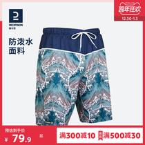 Decathlon swimming trunks mens anti-embarrassing beach pants hot spring pants quick-drying beach pants five-point shorts OVOM