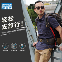 Decathlon official outdoor quick-drying shirt mens new sports leisure spring and summer mens short-sleeved shirt ODT2