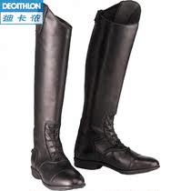 Decathlon Knights Boots Riding Boots for Men and Women Full Grain Cowhide Leather Horse Boots Equestrian Sport IVG4