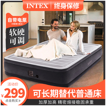 INTEX air mattress inflatable mattress single double home enlarged folding thick mattress outdoor portable bed
