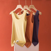 Duvet Warm Vest Lady No marks Self-heating lingerie plus suede thickened harness slats bottom blouses for tight autumn and winter