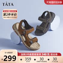 Tata he her 2020 Summer counter with cow leather Velcro casual sandals mens sandals 27B05BL0