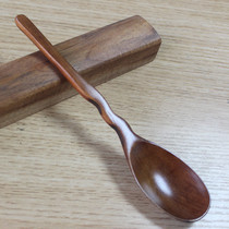  Japanese jujube wooden spoon Long handle drinking soup spoon Soup mixing spoon Korean soup spoon Wooden spoon soup spoon Household