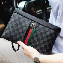 Cohnim Kevin Mens handbag Large capacity Male handbag Handheld wallet Business Leisure genuine leather Envelope Clip Wave