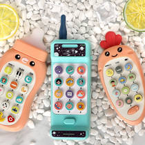 Baby toy mobile phone children simulation bite phone model baby puzzle bilingual 0-2 year old music early education