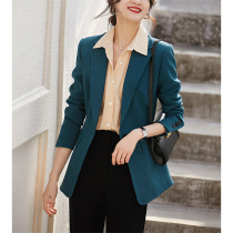 Laughs Culvert Spring Day Display White Peacock Blue Culvert Blue Culvert Collection Waist Suit Thousands of gold wind Short coat XZA464946AG
