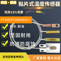 SMD temperature sensor PT100 thermal resistance pipeline type PT1000 motor coil temperature measurement probe customization