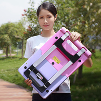 Folding portable trolley luggage lever home shopping express car small trailer pull cargo handling trolley mute