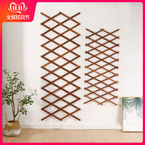 Telescopic anticorrosive wood fence fence courtyard garden fence fence fence climbing rattan frame indoor and outdoor grid partition