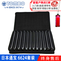(Tongbao TOMBO store) introductory advanced performance teaching 24-hole polyphonic harmonica 6624 set