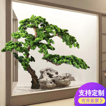 Simulated pine tree welcoming pine large beauty pine ornaments new Chinese porch landscape decoration Podocran pine bonsai fake tree