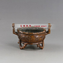 Retro old pure copper red copper bamboo bamboo incense burner copper stove ornaments brass imitation copper