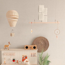 Custom INS wind hand woven real rattan hot air balloon childrens room photography display home decoration appliances