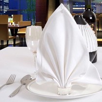 Pure Cotton White Mouth Clog Hotel West restaurant Napkin Wipe Cup Clog Cup Cloth Net Cloth Folded Flower scarves with no water drop
