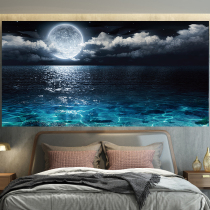 Moon starry sky background cloth ins hanging cloth room canvas living room tapestry bedside background wall Net red bedroom wall cloth