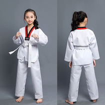 Taekwondo clothing boys' clothing children's performance clothing autumn and winter cotton adult girls beginner training clothing customization