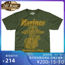 USA 7 62Design Cotton Print Short Sleeve T-shirt Men Personality Military Fans Tactics 1504 Marines Logo