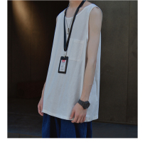 T-era corset les summer new long dress cotton wrap breast plastic women cos show chest small sleeveless thin shirt handsome T-shirt