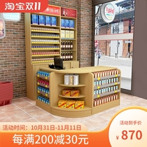Supermarket checkout counter tobacco and alcohol cabinet combination convenience store smoke cabinet pharmacy snack shop corner mother and baby shop cashier counter