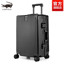Luggage Large capacity for men and women small 20-inch suitcase 24 password boarding leather box aluminum frame student trolley case