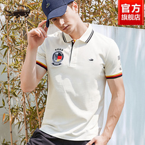 Crocodile mens short-sleeved polo shirt pure cotton 2021 new summer business casual loose half-sleeved lapel top men
