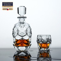 Czech imported BOHEMIA crystal glass whisky wine brandy wine bottle set household luxury