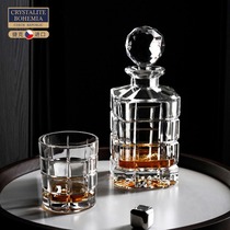 Czech BOHEMIA imported crystal glass Whisky Cup wine bottle set home high-grade